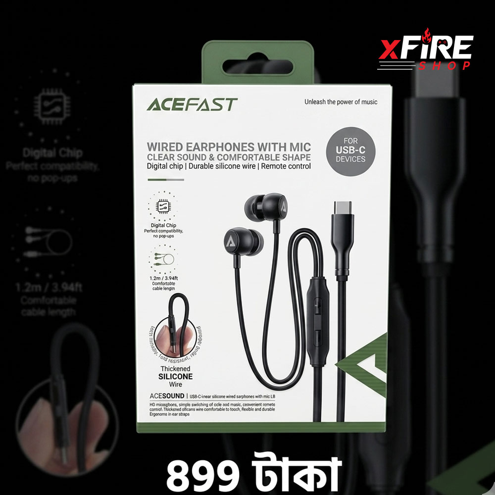 ACEFAST L8 Type-C In-Ear Wired Earphones with Mic